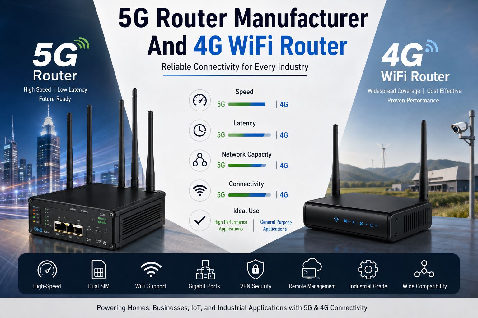 5G Router Manufacturer and 4G WiFi Router: Reliable Connectivity Solutions