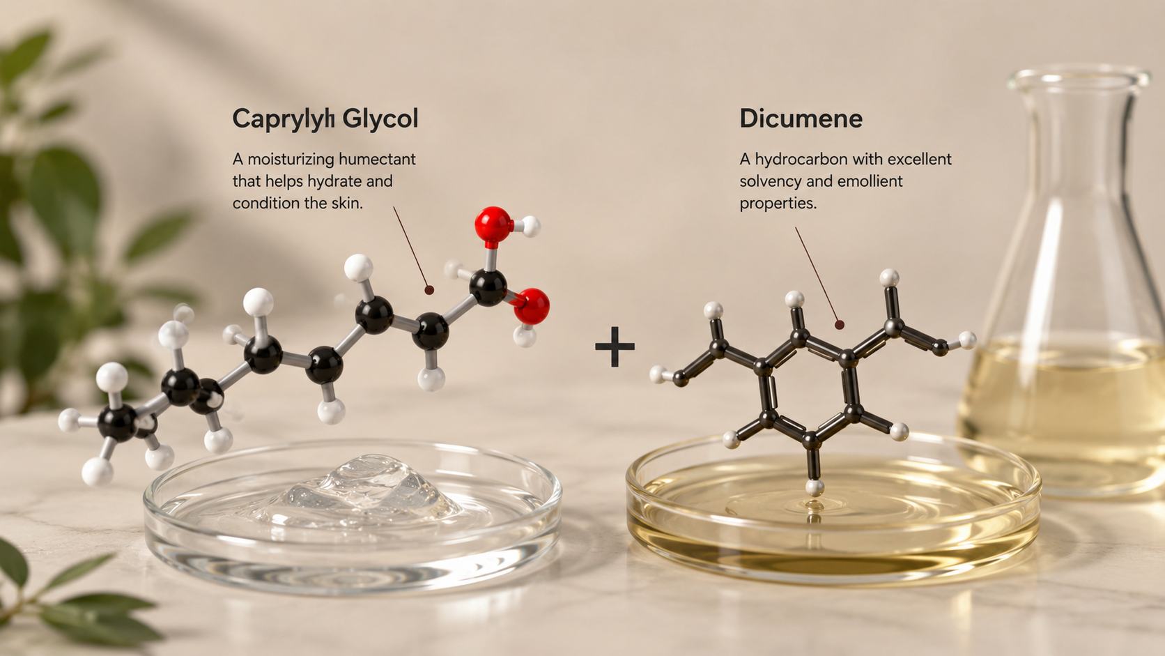 Caprylyl Glycol and Dicumene: Chemistry, Benefits, Uses and Selection