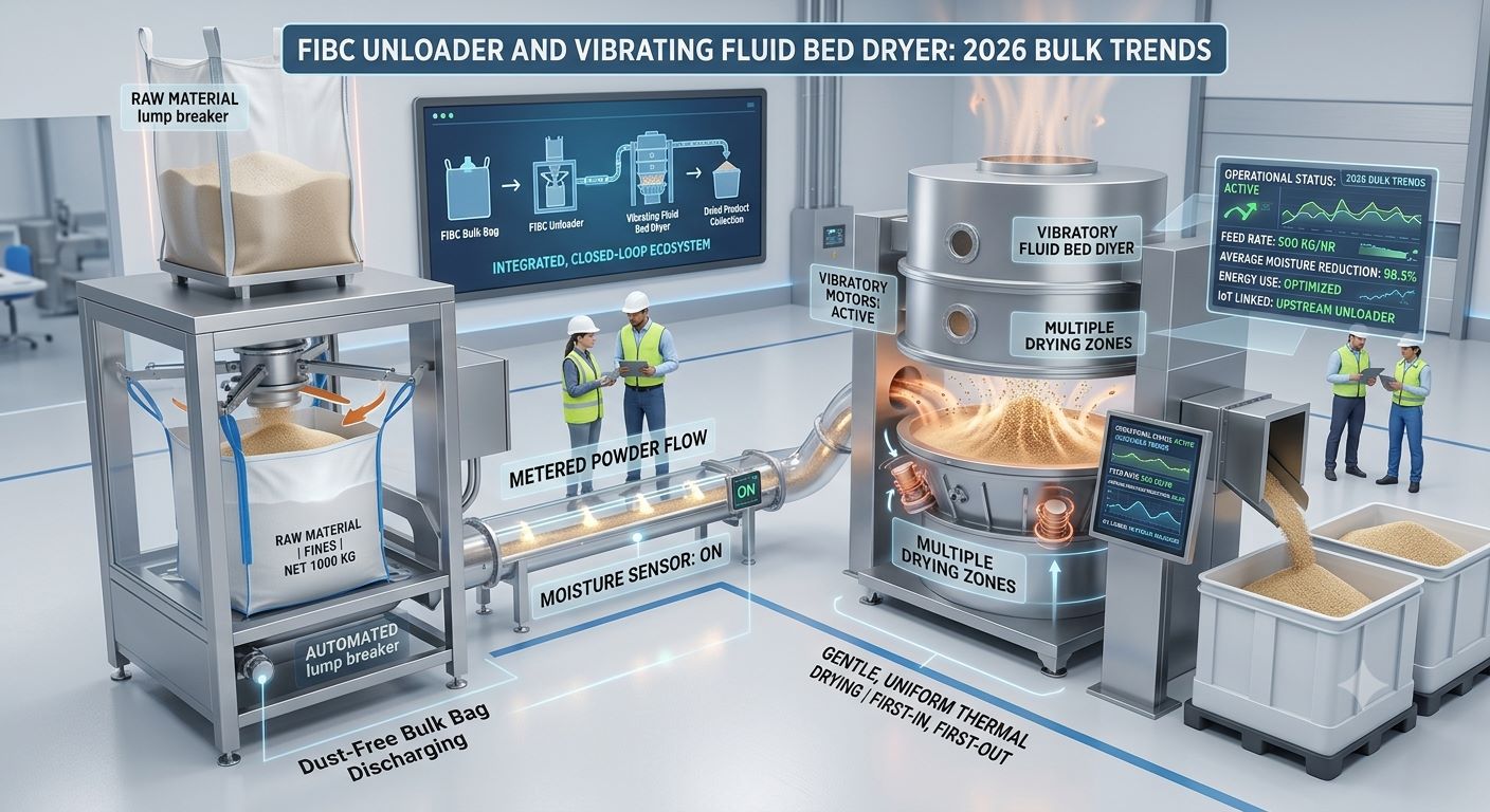 FIBC Unloader and Vibrating Fluid Bed Dryer: Complete Industrial Guide