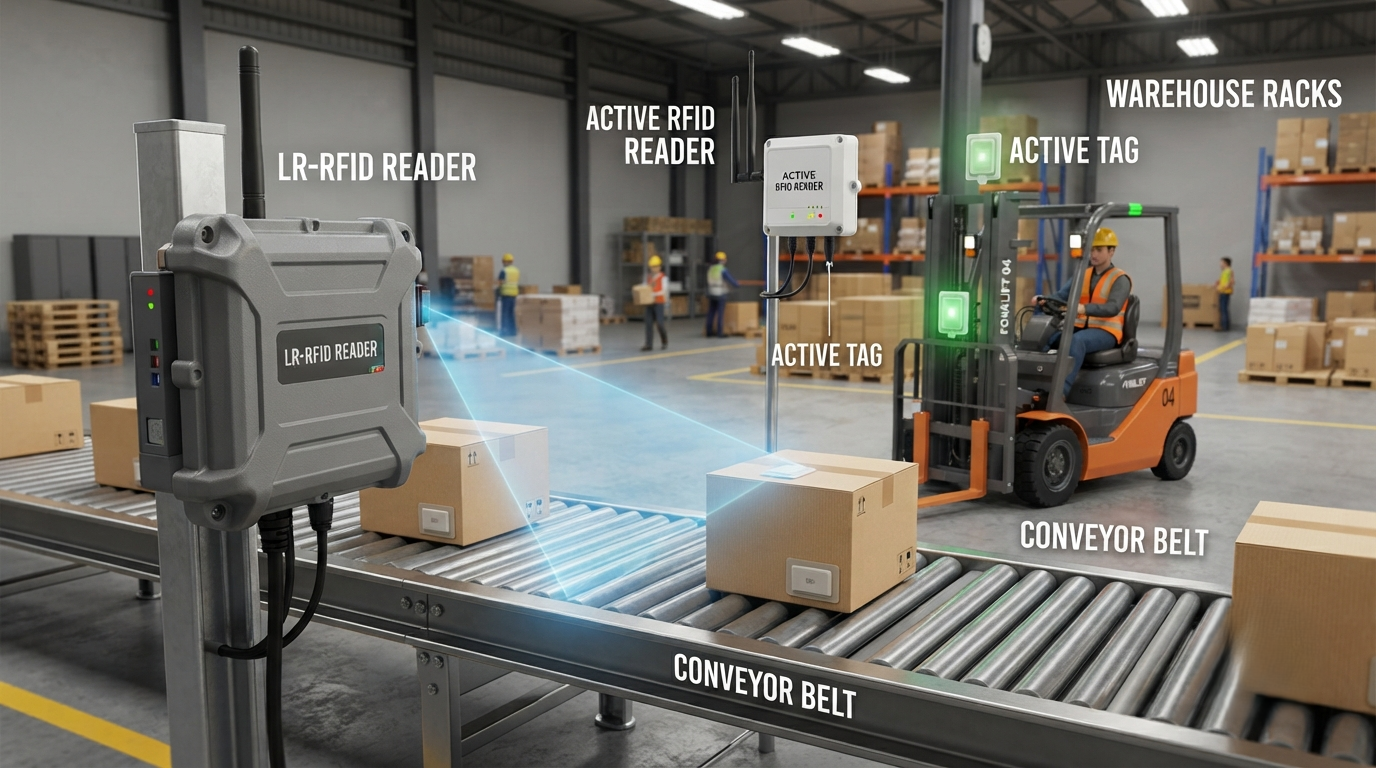 Long Range RFID Reader and Active RFID Reader for Smart Tracking Systems