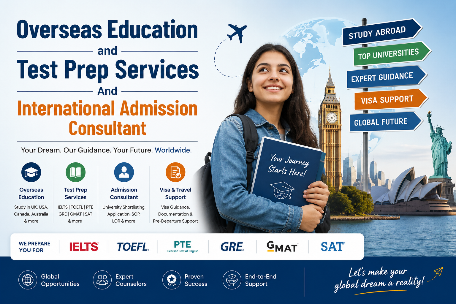 Overseas Education and Test Prep Services for Global Admission Success